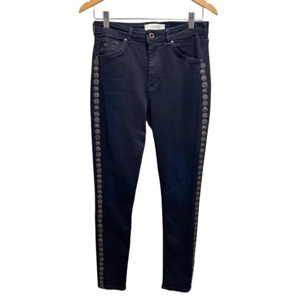 Scotch  Soda Metal Embellished High Rise Skinny Jeans Size 30 - Picture 1 of 12
